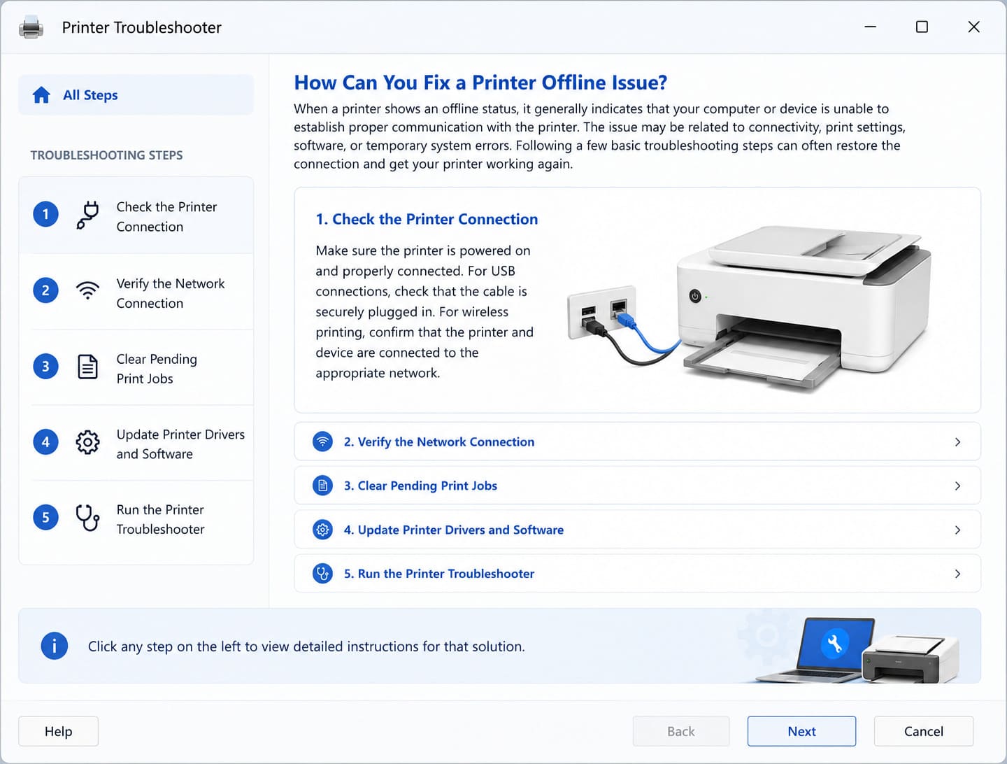 Printer troubleshooting